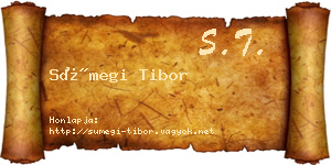 Sümegi Tibor névjegykártya