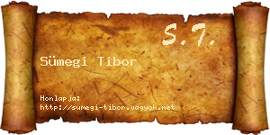 Sümegi Tibor névjegykártya