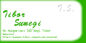 tibor sumegi business card